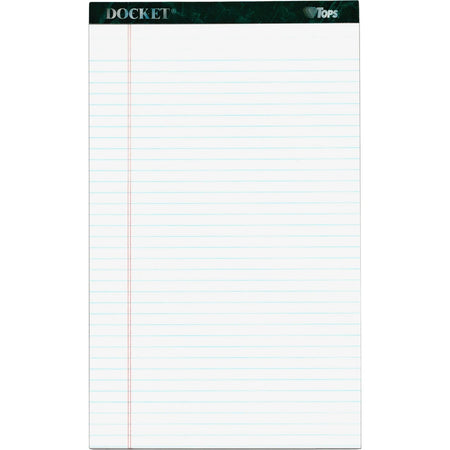 TOPS Docket Letr Legal Pads: Double Stitched 0.34’’ Ruled - 12 Pack - Letter & Jr. Pads