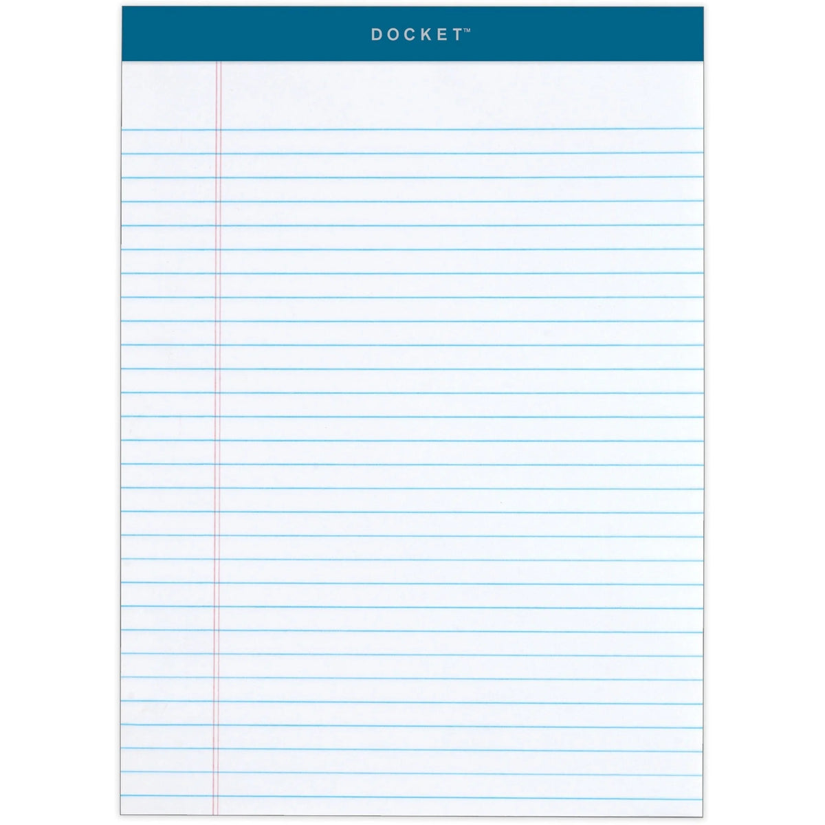 TOPS Docket Letr-Trim Legal Pads - 50 Sheets - Double Stitched - 0.34’’ Ruled - 8.5’’ x 11.75’’ - Marble Green Binding