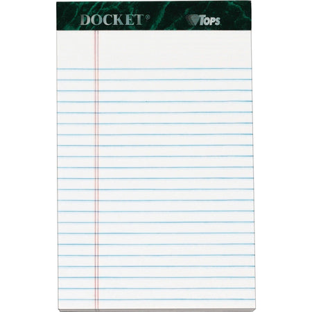 TOPS Docket Letr - Trim White Legal Pads - Jr.Legal - 2000