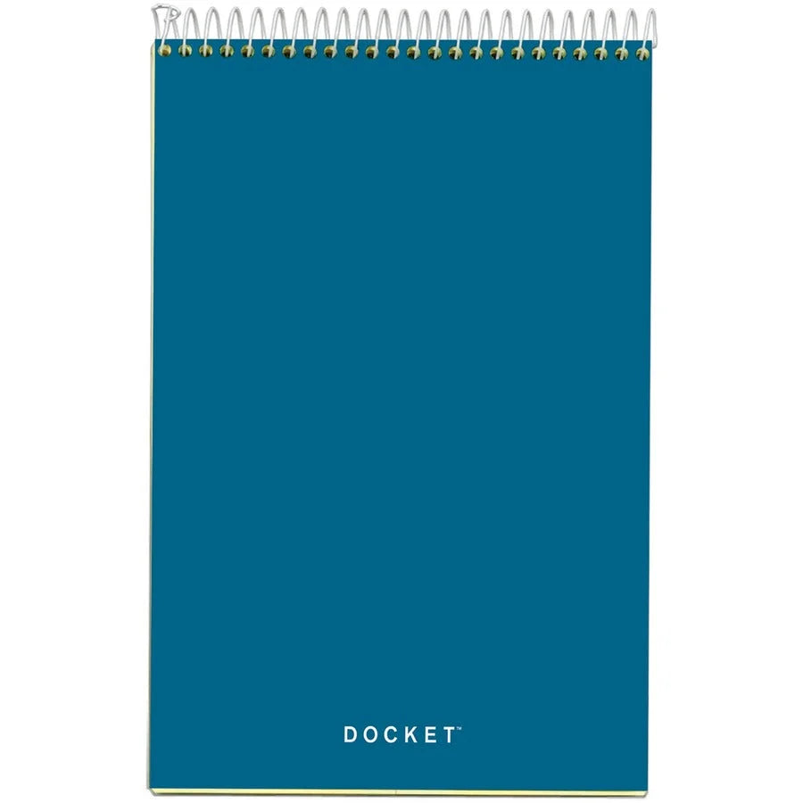 TOPS Docket Steno Book: 100 Sheets 6x9 Canary Paper Forest Green Cover - Notebooks