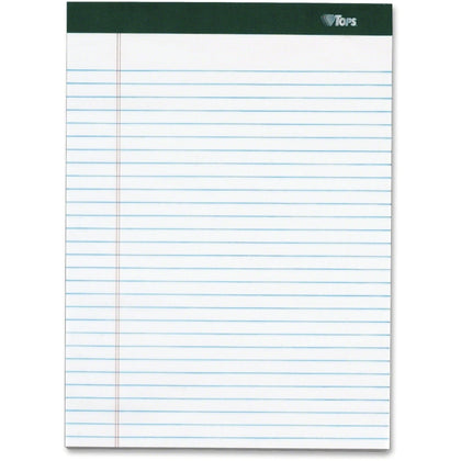 TOPS Double Docket Legal Pad: Heavyweight Perforated Tear-Resistant - 100 Sheets - 8.5’’ x 11.75’’ - 4 Pack - Letter &