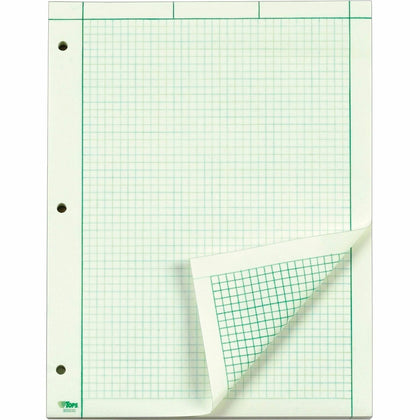 TOPS Engineering Computation Pad - 100 Sheets - Letter Size - Green Paper - Graph