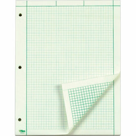TOPS Engineering Computation Pad - 100 Sheets - Letter Size - Green Paper - Graph