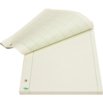TOPS Engineering Computation Pad: 200 Sheets Letter Size Green Paper - Graph