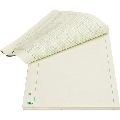 TOPS Engineering Computation Pad: 200 Sheets Letter Size Green Paper - Graph