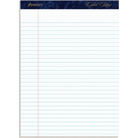 TOPS Gold Fibre Ruled Perforated Writing Pads - Letter - Front