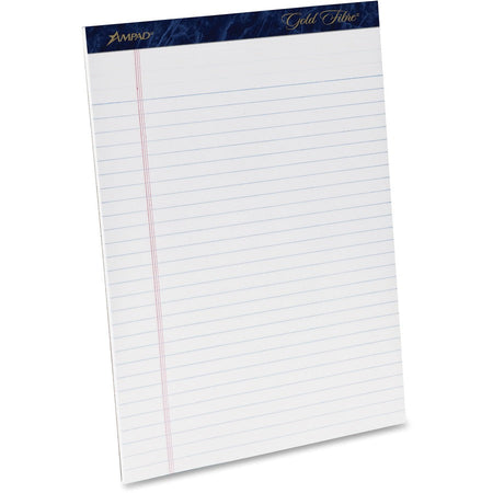 TOPS Gold Fibre Ruled Perforated Writing Pads - Letter - Right