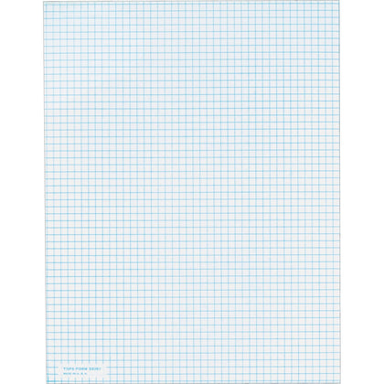 TOPS Graph Pad: 50-Sheet Letter Size - Both Side Ruling - 20 lb White Paper