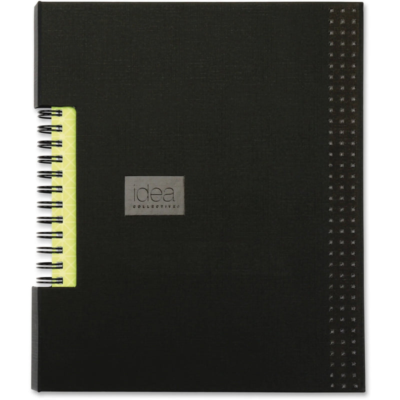 TOPS Idea Collective Wirebound Notebook - Twin - Ruled Front Ruling - 6’’ x 8’’ Sheet Size - Black Cover - Notebooks