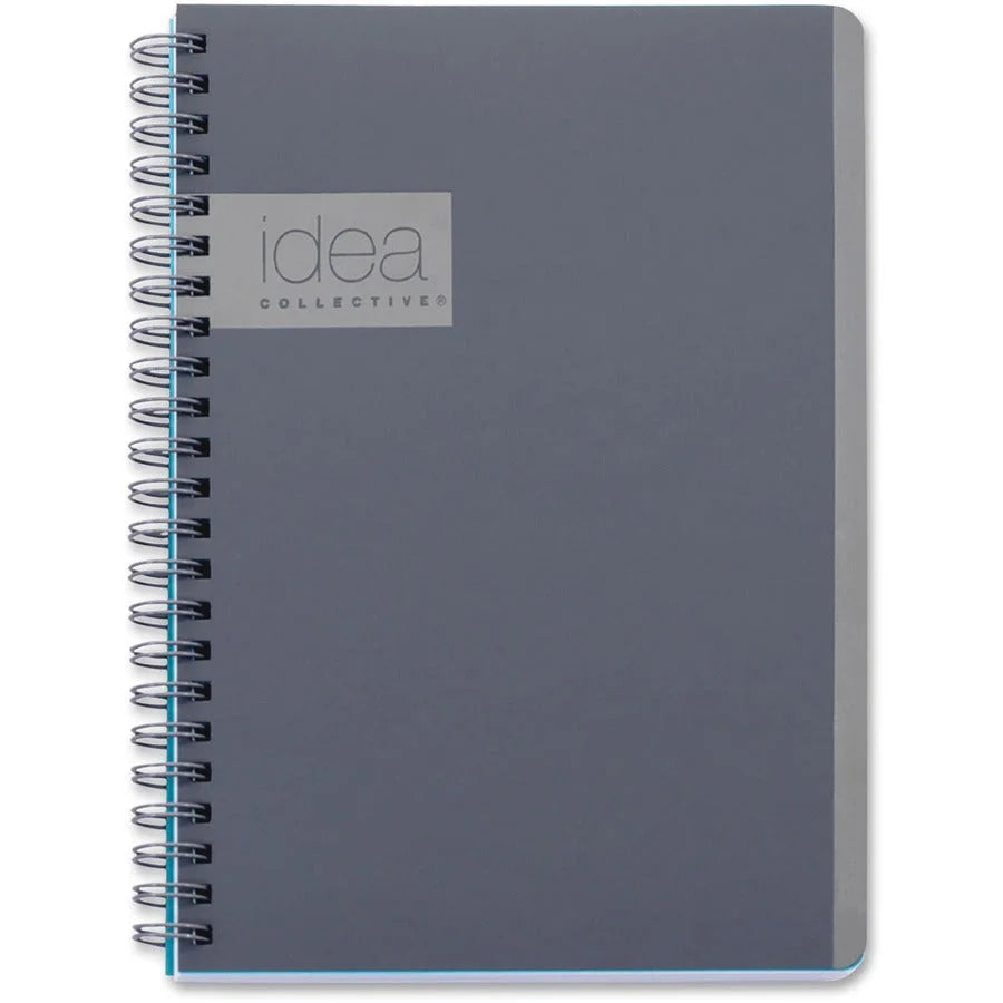 TOPS Idea Collective Professional Notebook - Twin Wirebound - College Ruled Front Ruling - 5’’ x 8’’ Sheet Size - Gray