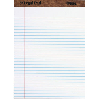 TOPS Letr-trim Legal Pads: 50 Sheets Double Stitched 0.34’’ Ruled - Letter & Jr. Pads