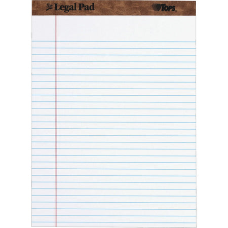 TOPS Letr-trim Legal Pads: 50 Sheets Double Stitched 0.34’’ Ruled - Letter & Jr. Pads