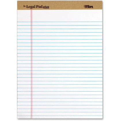 TOPS Letr-Trim Perf. Writing Pads - Letter Size - White Paper - 1 Dozen - Legal & Jr.