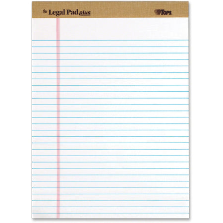 TOPS Binding Letr - Trim Perf. Writing Pads - Letter - 50 Sheets - 8 1/2’’ x 11’’ Sheet Size - White Paper - Perforated
