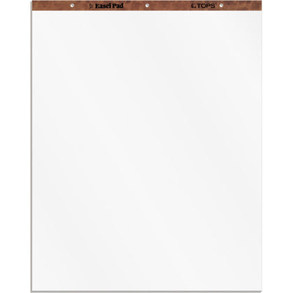 TOPS Plain Paper Easel Pads - 50 Sheets - 27’’ x 34’’ - White - Perforated - 2/Carton