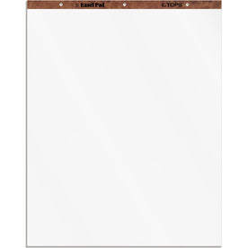 TOPS Plain Paper Easel Pads - 50 Sheets - 27’’ x 34’’ - White - Perforated - 2/Carton