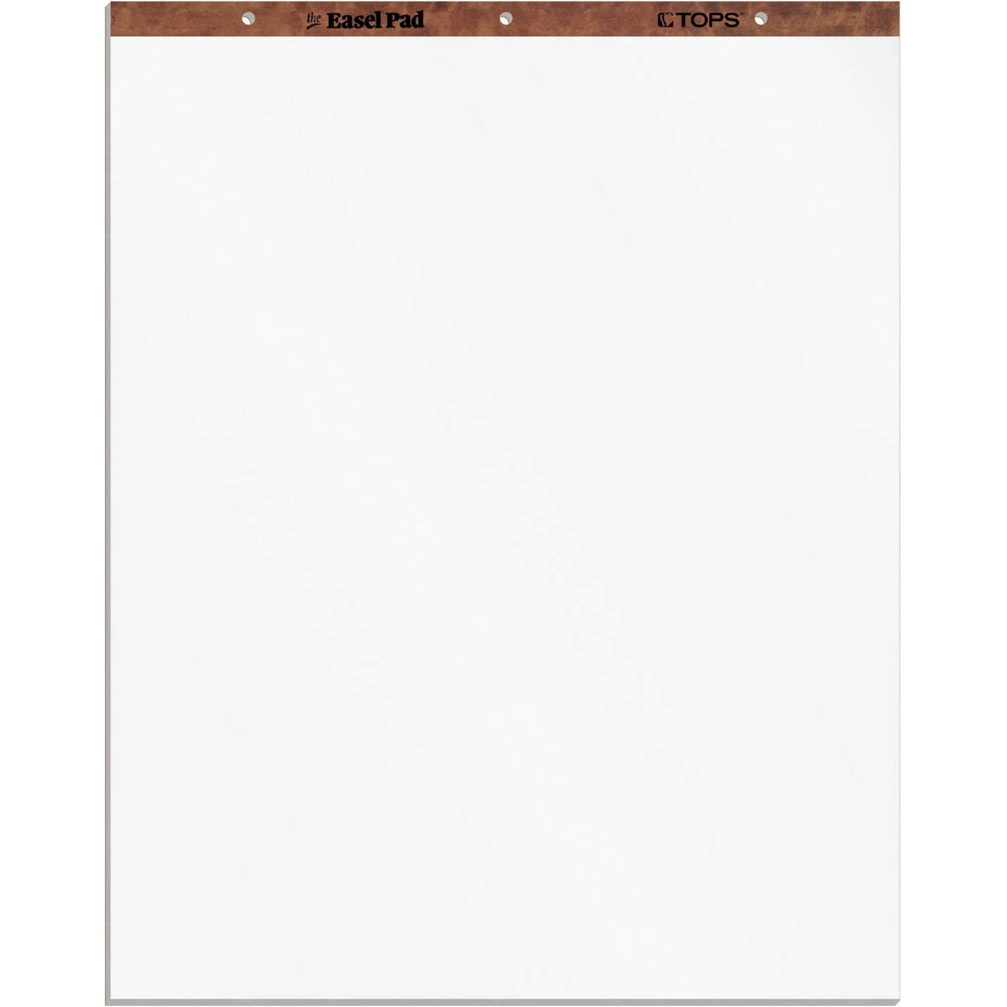 TOPS Plain Paper Easel Pads - 50 Sheets - 27’’ x 34’’ - White - Perforated - 2/Carton