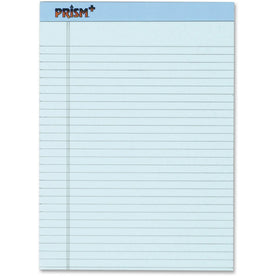 TOPS Prism Plus Blue Paper Pads - 50 Sheets - 0.34’’ Ruled - 8.5’’ x 11.75’’ - 12/Pack - Letter Legal & Jr.