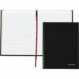 TOPS Professional Business Journal: Ribbon 160 Sheets Sewn 20 lb Letter Size White Paper Black Cover - Journals