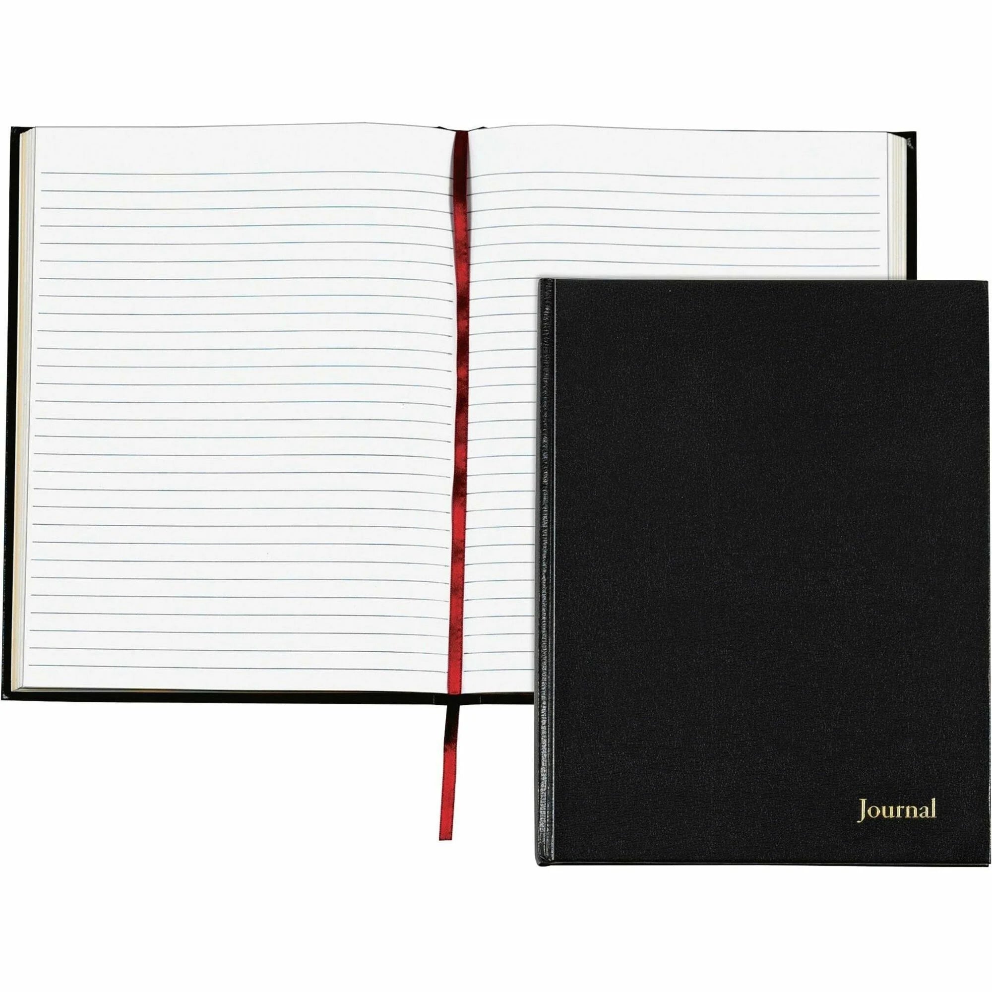 TOPS Professional Business Journal: Ribbon 160 Sheets Sewn 20 lb Letter Size White Paper Black Cover - Journals