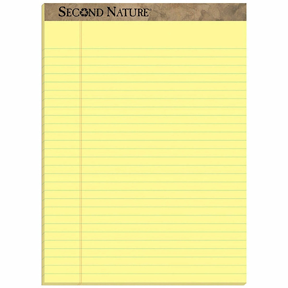 TOPS Second Nature Canary Writing Pads - 50 Sheets 0.34’’ Ruled - Recycled - Letter Legal & Jr.