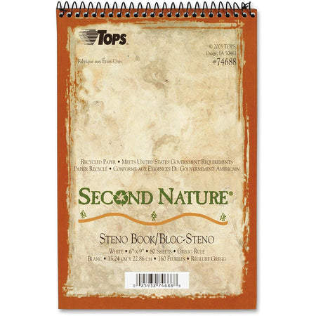 TOPS Second Nature Spiral Reporter/Steno Notebook - Front