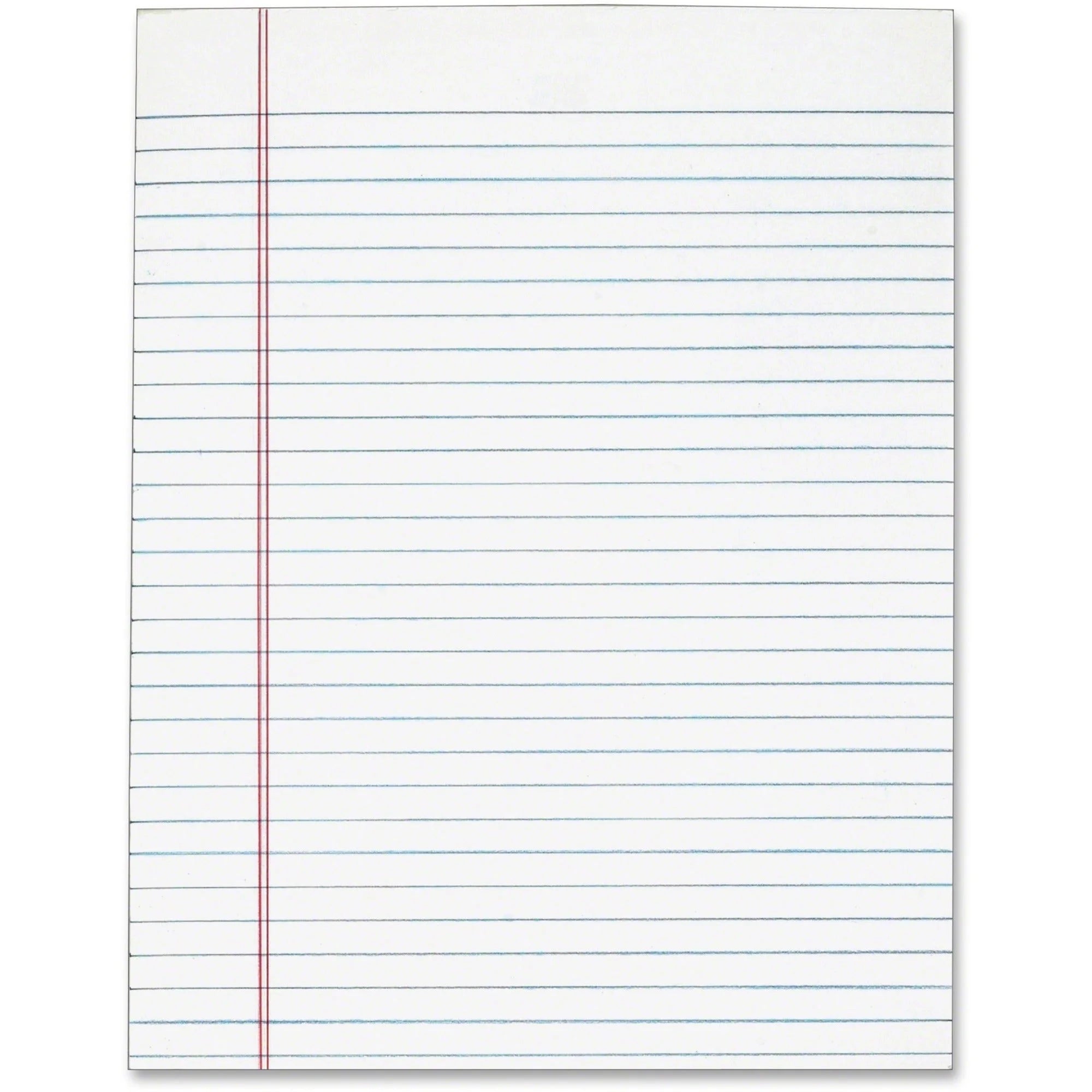 TOPS The Legal Pad: 50-Sheet Plain Glue Pads - 8 1/2’’ x 11’’ - White Paper - Letter & Jr.