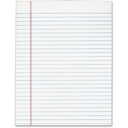 TOPS The Legal Pad: 50-Sheet Plain Glue Pads - 8 1/2’’ x 11’’ - White Paper - Letter & Jr.