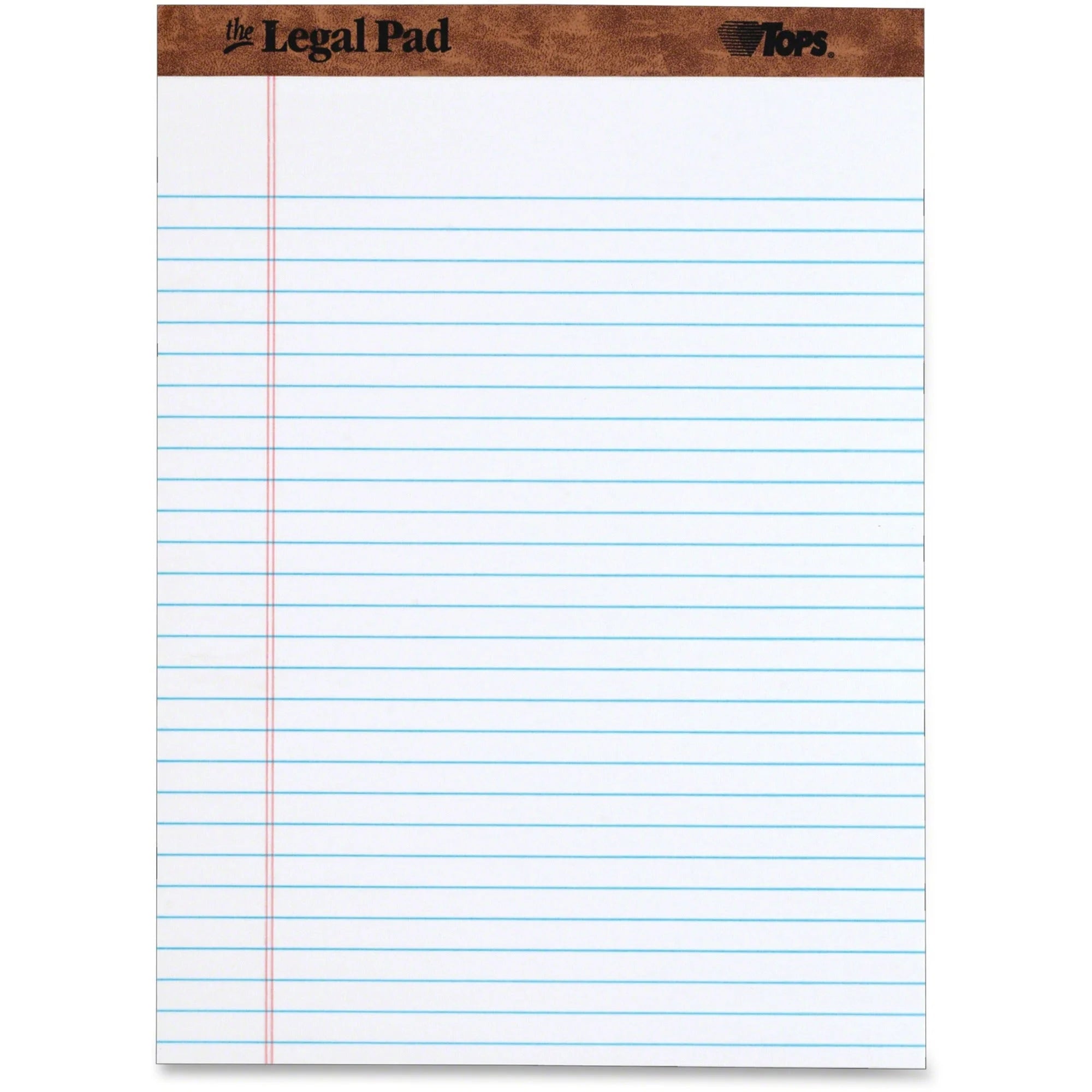 TOPS The Legal Pad: Letter Size 8 1/2’’ x 11’’ White Paper - & Jr. Pads