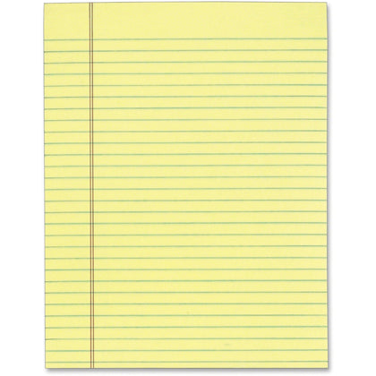 TOPS The Legal Pad - Letter Size - Canary Paper - Ruled with Red Margin - & Jr. Pads
