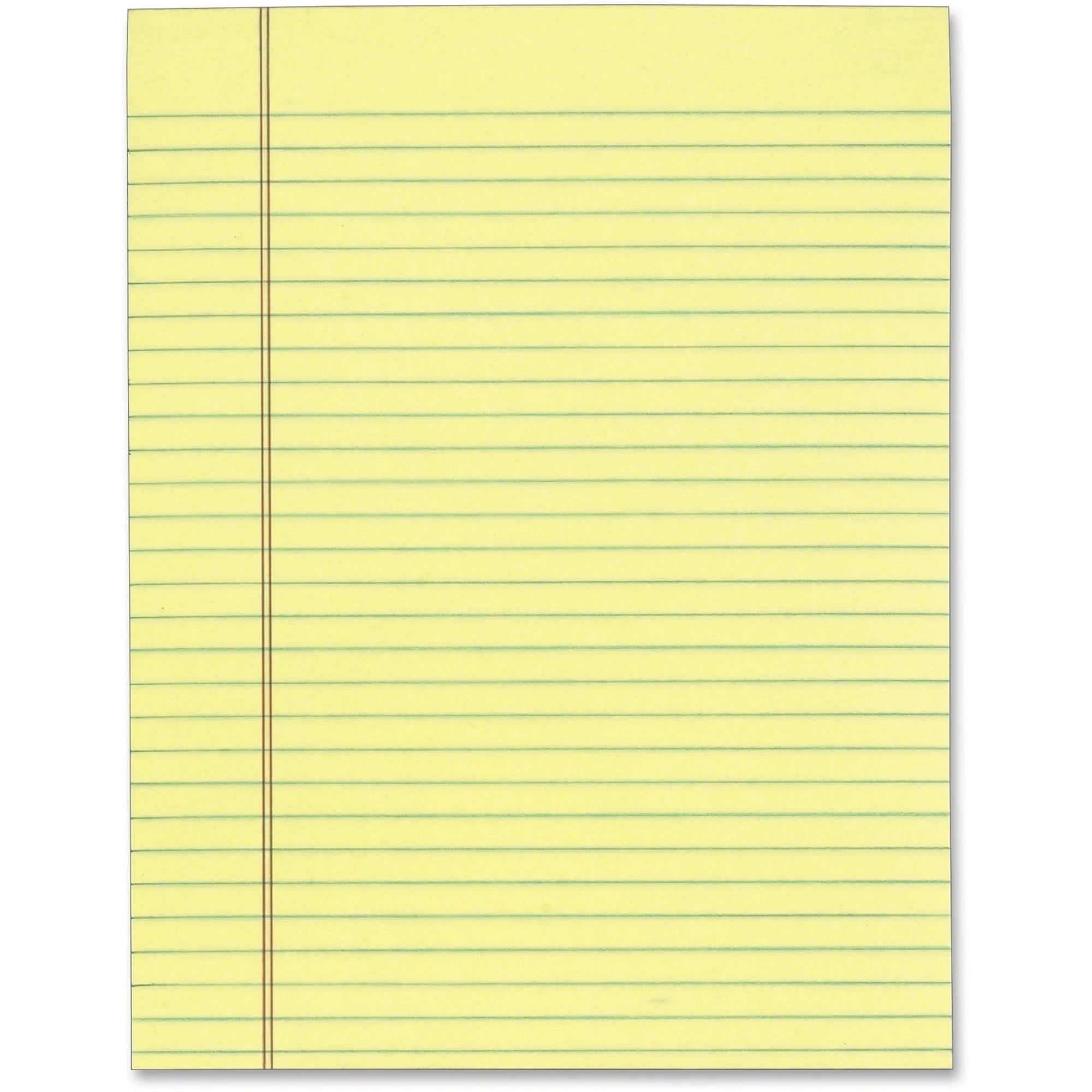 TOPS The Legal Pad - Letter Size - Canary Paper - Ruled with Red Margin - & Jr. Pads
