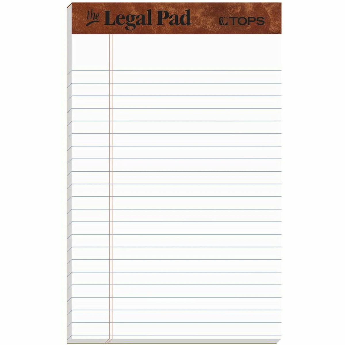 TOPS The Legal Pad Writing - Jr. Size - 50 Sheets - Double Stitched - White Paper - Letter & Pads