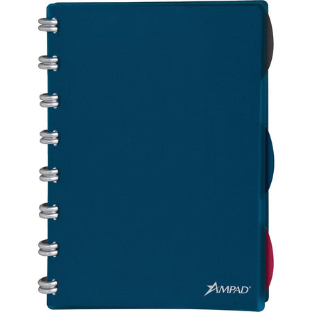 TOPS Versa Crossover Ruled Spiral Notebook - 60 Sheets - 24 lb Basis Weight - 6’’ x 9’’ Sheet Size - Navy Poly Cover