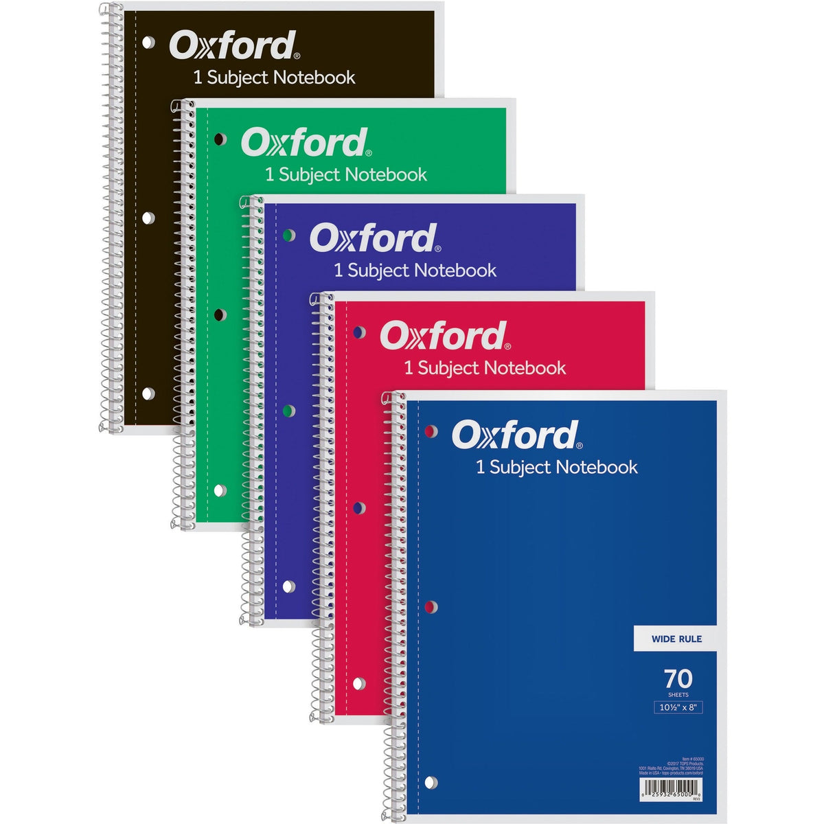 TOPS Wide Rule 1-subject Spiral Notebook - 2000