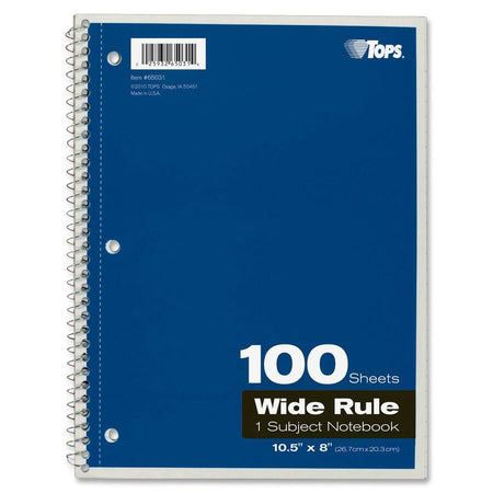 TOPS Wide Rule 1-subject Spiral Notebook - Alternate-Image1