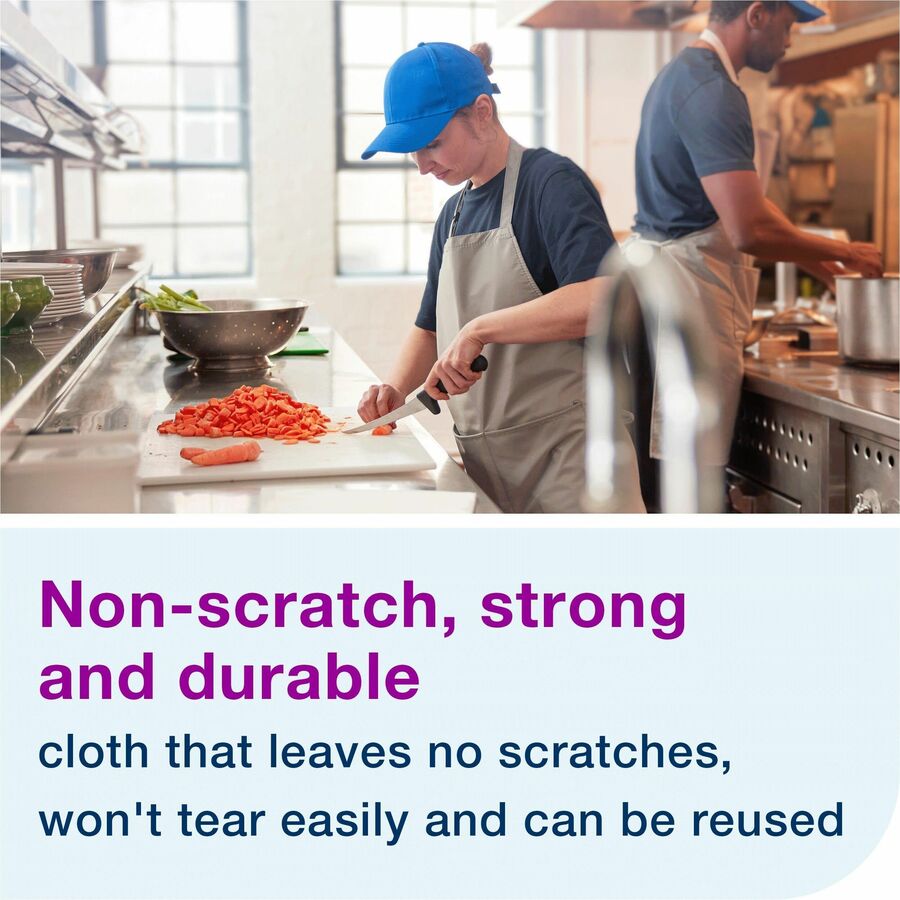 TORK 2 in 1 Scouring and Cleaning Foodservice Towel White, Absorbent, 1 x 120 Sheets - Alternate-Image7