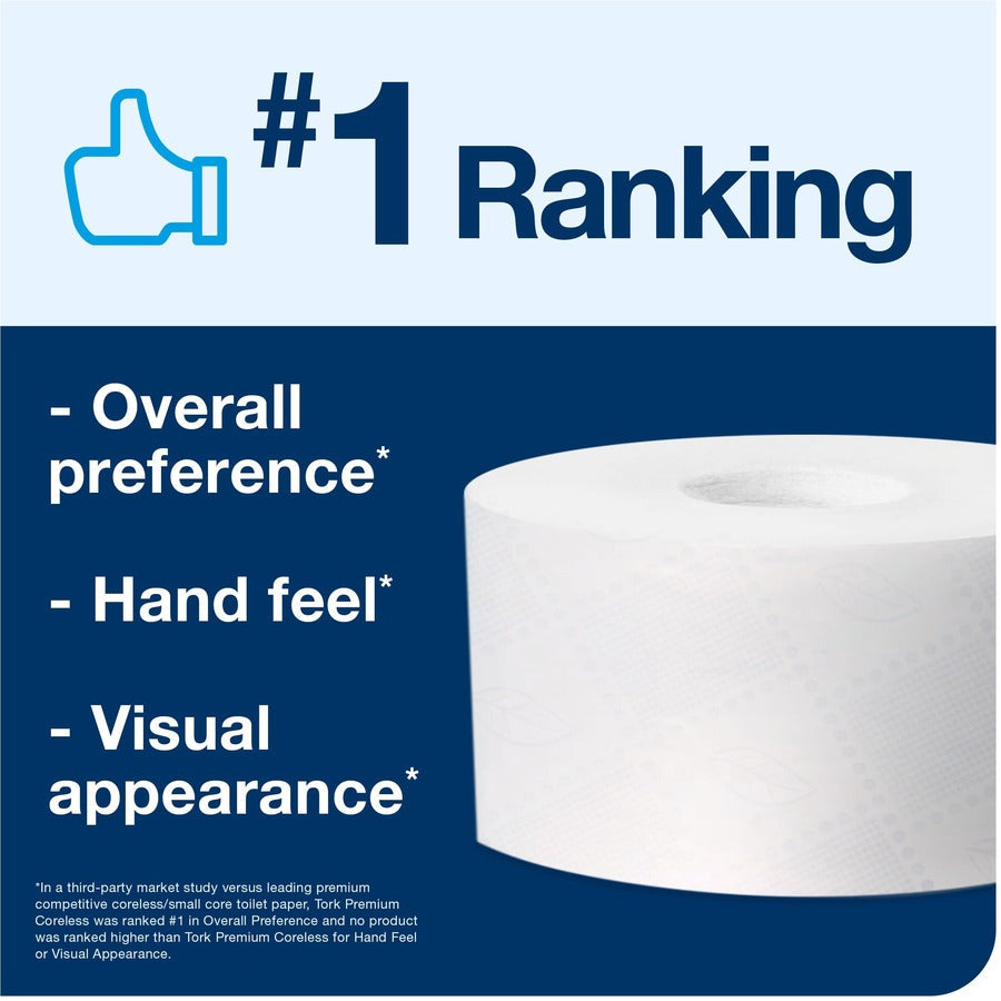 TORK Coreless High-Capacity Toilet Paper Roll White T7 - Alternate-Image8
