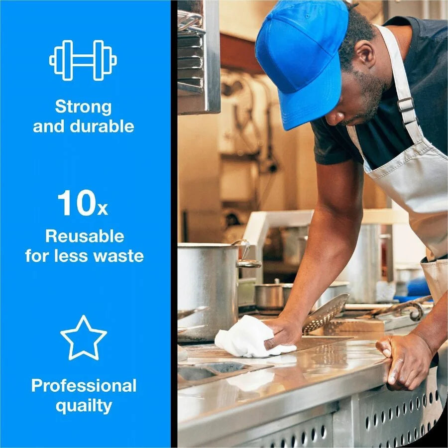 Tork Foodservice Towels: 2-in-1 Scouring/Cleaning - 1 Ply - 120/Carton - Sponges Cleaning Pads & Wipers