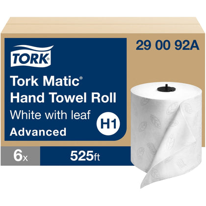 TORK Hand Roll Towel: 2 Ply 7.75’’ x 525 ft White - 6/Carton - Paper Towels