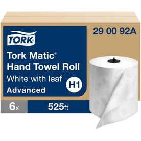 TORK Hand Roll Towel: 2 Ply 7.75’’ x 525 ft White - 6/Carton - Paper Towels
