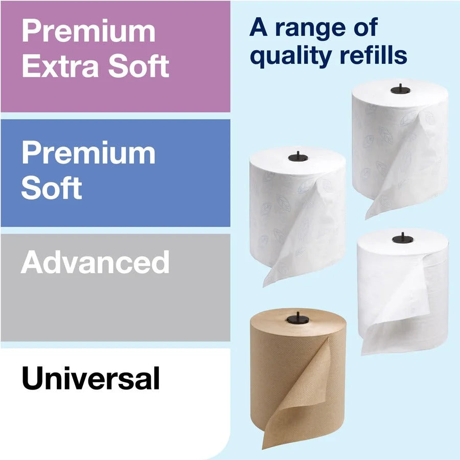 TORK Tork Matic Hand Towel Roll Dispenser: Hygienic Black Dispenser - Paper Dispensers