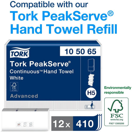 TORK Mini Continuous Hand Towel Dispenser: Black Plastic - 1/Carton - Paper Dispensers