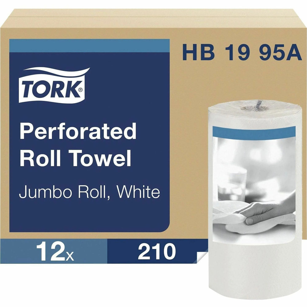 TORK Perforated Roll Towel: 2 Ply 12 Rolls/Carton - Paper Towels