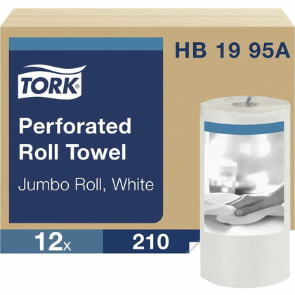 TORK Perforated Roll Towel: 2 Ply 12 Rolls/Carton - Paper Towels