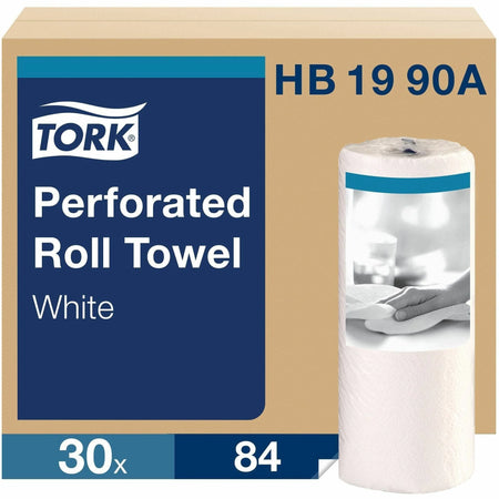TORK Perforated Towel Rolls: 2-Ply 11’’ x 63 ft 84 Sheets/Roll - Paper Towels