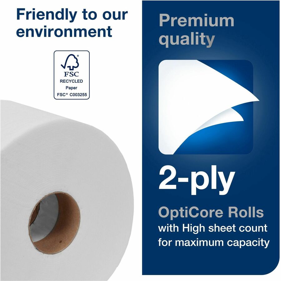 TORK Premium Bath Tissue Roll with OptiCore - Alternate-Image1