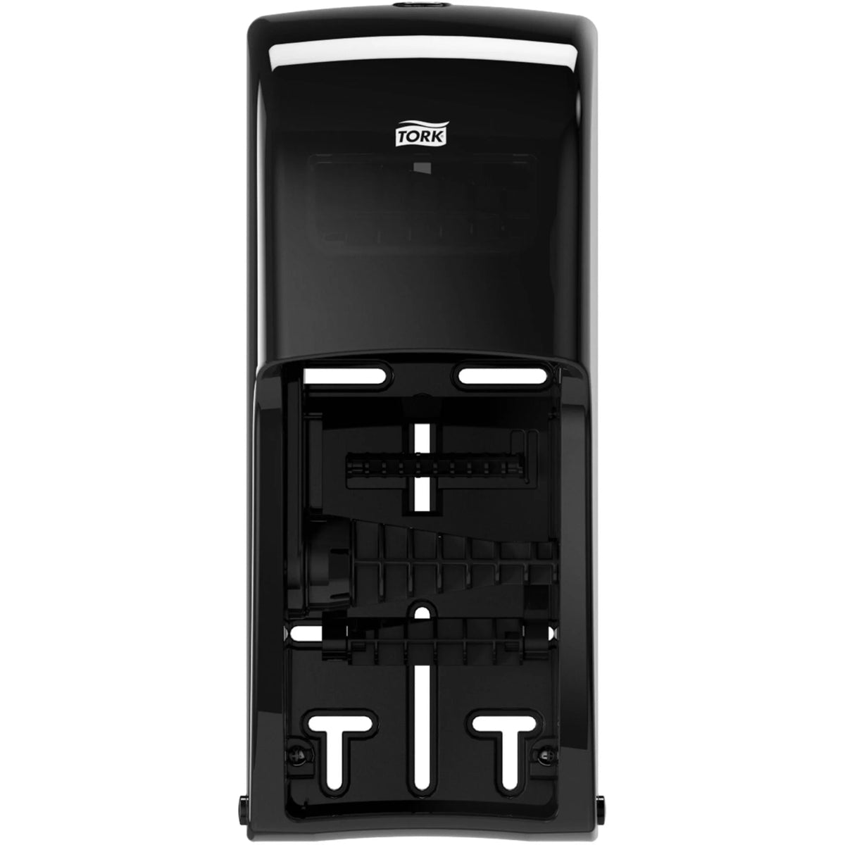 TORK Twin Toilet Paper Roll Dispenser Black T26 - 14.2’’ Height x 6.3’’ Width 6.5’’ Depth - Plastic - Bathroom Tissue