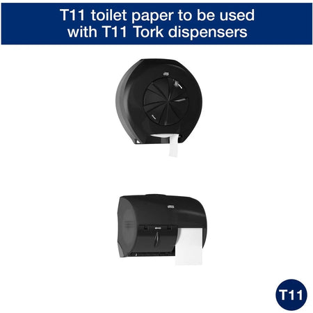 TORK Universal Bath Tissue Roll: OptiCore 2-Ply 865 Sheets - White Paper - Bathroom