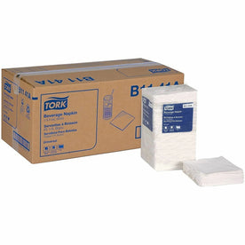 TORK White Beverage Napkin: 1 Ply 9.38’’ x 500/Pack - Napkins