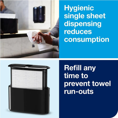 TORK Xpress Countertop Multifold Hand Towel Dispenser - Compact Lockable - Black - Paper Dispensers